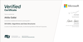 Certificate: DEV285x: Algorithms and Data Structures