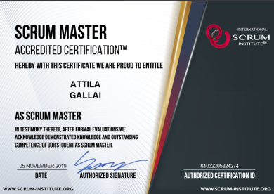 Scrum mater certificate